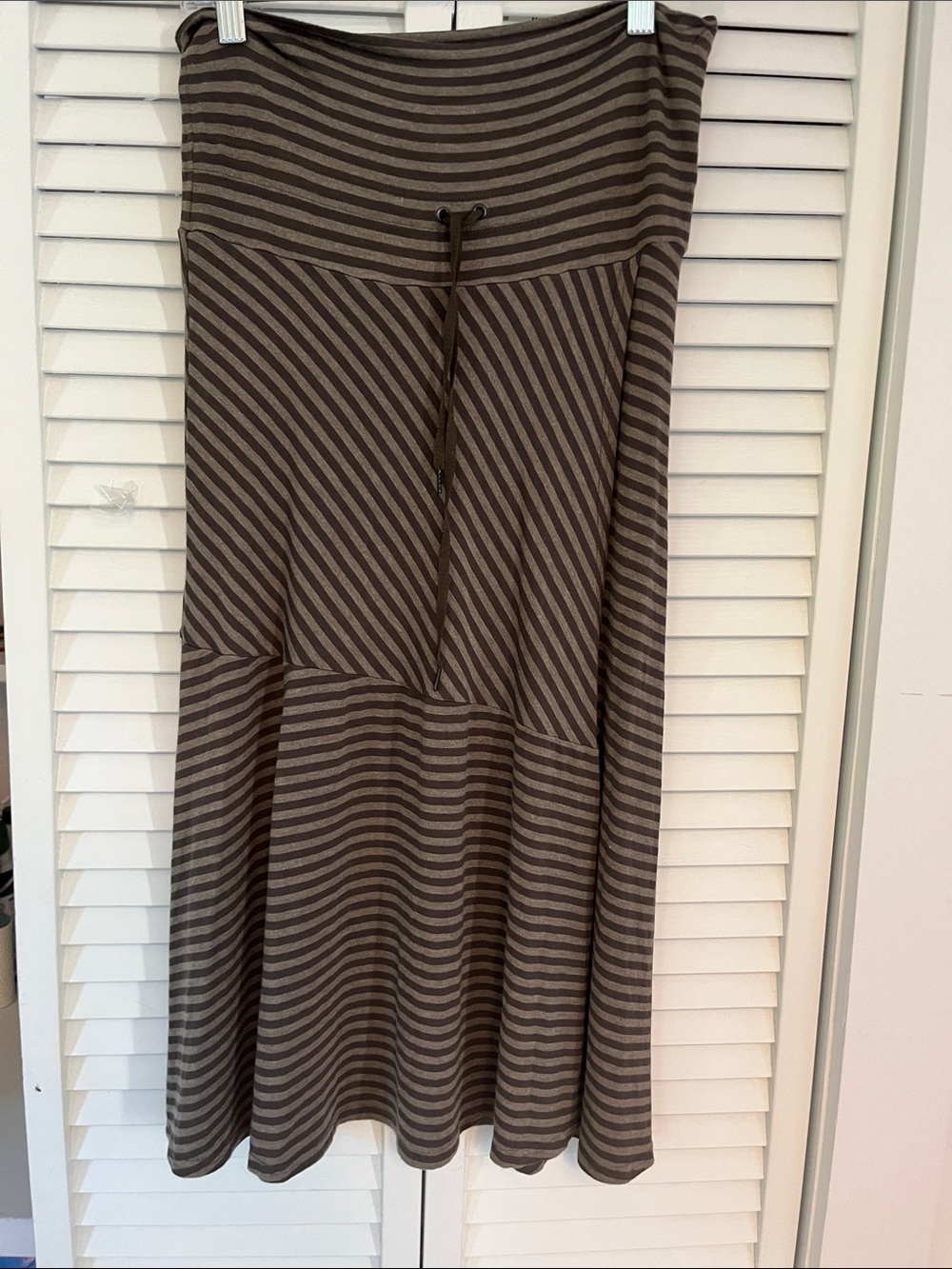 Athleta Faux Wrap Midi Skirt Sz S Olive Green